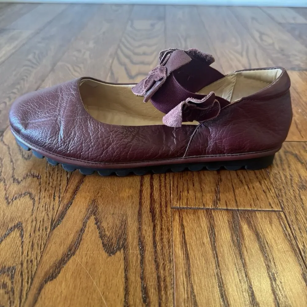 Spring Step L'Artiste Talulla 39 Women's Shoes 8.5 Burgundy Floral Ballet Flats